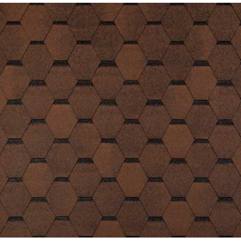 Битумная черепица ECOROOF Hexagonal Brown Сумы