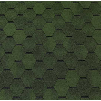Битумная черепица ECOROOF Hexagonal Green Сумы