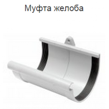 Водостоки RainWay 130/90. Муфта жёлоба