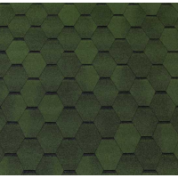 Битумная черепица ECOROOF Hexagonal Green