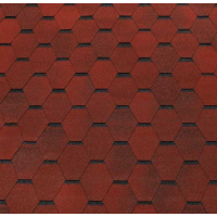 Битумная черепица ECOROOF Hexagonal Red
